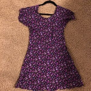 Purple floral dress